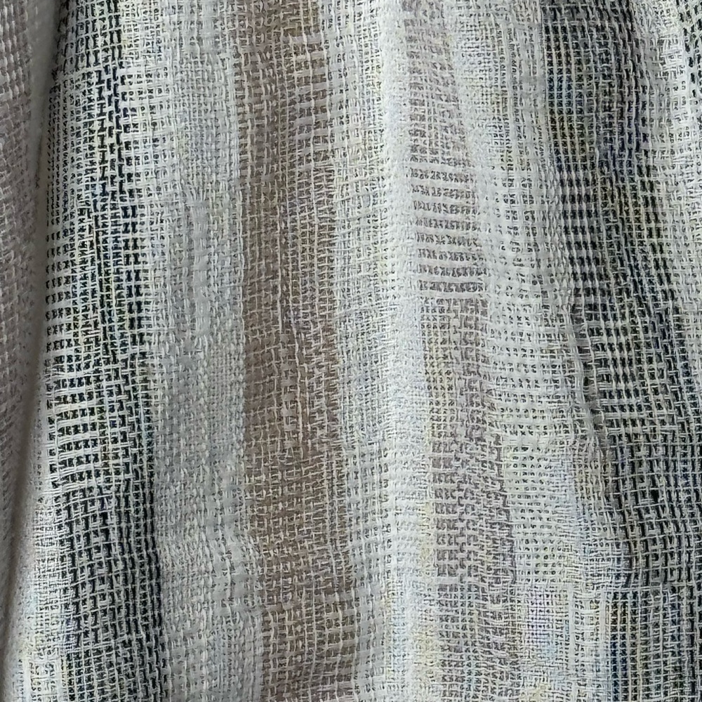 Neutral Striped Button-Down Blouse - image 3